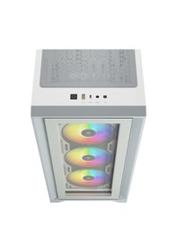 Resim Corsair iCue 4000X CC-9011205-WW RGB Bilgisayar Kasası Beyaz 