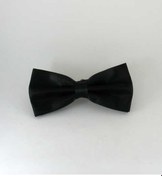 Resim Siyah Düz Renk Saten Papyon - SP-01 Siyah 