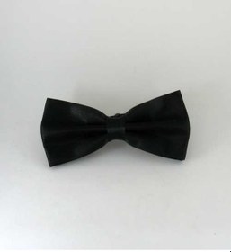 Resim Siyah Düz Renk Saten Papyon - SP-01 Siyah 