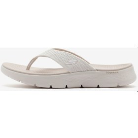 Resim Skechers Go Walk Flex Sandal - Splendor Kadın Bej Parmak Arası Terlik 141404 Nat Bej 