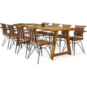 Resim Neiwel Tier Doğal Ahşap Toplantı Masası x 120 x 360 Açık Ceviz 