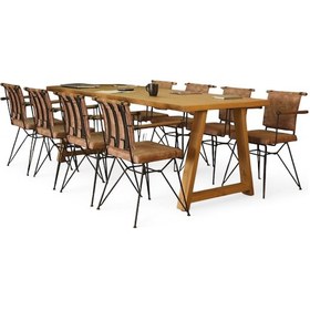 Resim Neiwel Tier Doğal Ahşap Toplantı Masası x 120 x 220 Açık Ceviz 