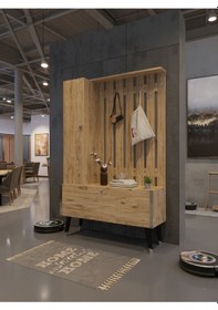 Resim Resital Portmanto Vestiyer - Gp7001-6 - Çam Silver Çam 