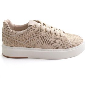Resim Bambi Bej Lame Kadın Sneaker K01791072772 