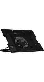 Resim Carnivalland Ablet Notebook Soğutuculu Tekli Mega Fanlı Laptop Standı Sessiz Siyah Mavi Ledli 