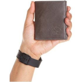 Resim Newish Polo Erkek Hakiki Deri Cüzdan Ve Kartlık New396 Kahverengi 