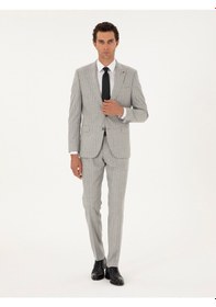 Resim Cacharel Açık Gri Slim Fit Takım Elbise 