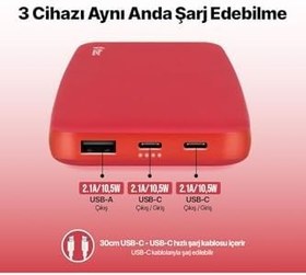Resim Ttec 2BB204GK1 ChargeUp 10.000 mAh Taşınabilir Şarj Aleti/Powerbank 