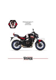 Resim Mt-07 Kaplama Sticker Katana Girl Motor Kaplama Modeli Hazır Kit 2019 / 2023 Uyumlu Siyah 