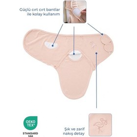 Resim Babyjem İnterlok Pamuklu Bebek Kundak Somon 