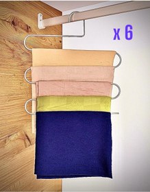 Resim Biricik Pantolon Askısı 6'lı Metalik 