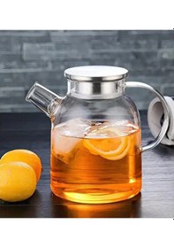 Resim Çelik Kapaklı Borosilikat Uzun Cam Demlik 1800 Ml Royaleks-cm-2003 Çok Renkli 