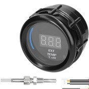 Resim Honmex 52mm Siyah Otomobil Modifikasyon Göstergesi, Lcd Ekranlı, 40-120 C Aralığında, Alarm Özelliği, Abs+metal Malzeme, Eşya Setiyle 
