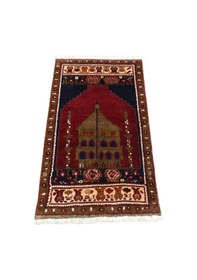 Resim Zehra Abla Halı El Dokuma Seccade Mihraplı Namazlık Ihlara Vadisi Yün Halı 5893 Renkli 