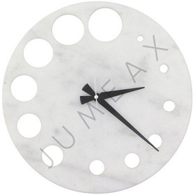 Resim Jumeax Lancester Beyaz Mermer Duvar Saati Beyaz 