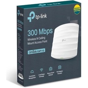 Resim Tp-lınk Omada Eap110 1 Port 10/100 2.4ghz 300mbps 2x4dbı Anten İç Ortam Tavan Tipi Access Poınt Adaptörlü 
