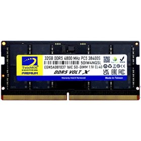 Resim Twinmos Ddr5 32gb 4800mhz Cl40 Notebook Ram Tmd532gb4800s40 
