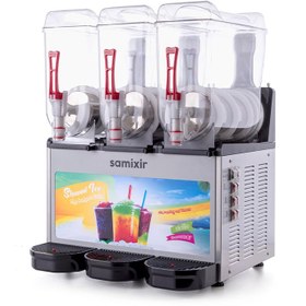 Resim Samixir SLUSH36 Allure Triple Ice Slush Granita Milkshake ve Soğuk Meyve Suyu Dispenseri, 12+12+12 L, Inox 