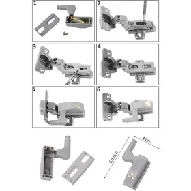 Resim Epazzar 6 Adet Banyo Mutfak Dolap Içi Menteşe Lambası LED Aydınlatıcı 