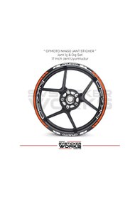 Resim Cfmoto 450nk Jant Sticker Jant İç Yazı Ve Dış Şerit 24'lü Set Sticker Etiket 
