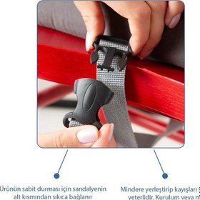 Resim Babyjem QuickBoost Taşınabilir Mama Sandalye Yükseltici Minder Antrasit 