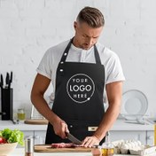 Resim Kişiye Özel Logo Önlük - Ayarlanabilir Boyun ve Bel Bandı, Dayanıklı Polyester Kumaşlı Cep Detaylı - Ev Şefleri, Pişirme Tutkunları & Profesyonel Mutfaklar İçin İdeal, Kişiselleştirilmiş Mutfak Giysisi, Yüksek Kaliteli Mutfak Ekipmanı 