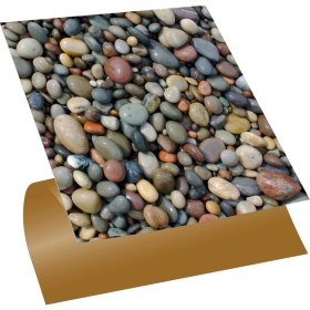 Resim Kendinden Yapışkanlı Çakıl Taşı Desenli Kesilebilir Pvc Karo 30X30 cm (33 Adet) 3m2 