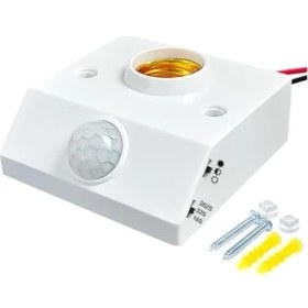 Resim 28249 DY-102 Abs 360 Pır Hareket Sensörlü E27 Duy Aparatı Merdivenler, Koridorlar, Balkonlar, Garaj, Bodrum, Teras, Avlu Vb. Kompakt Tasarımı Sayesinde Göze Batmaz ve Işlevselliği Ön Plandadı 