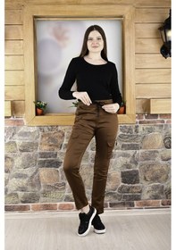 Resim Black Steel Bel ve Paça Lastikli Kargo Cep Fermuarlı Pantolon- Qkbyn444 