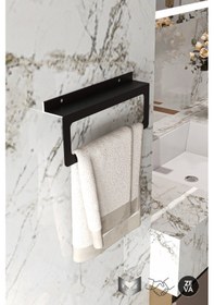 Resim Siyah Metal Havluluk Dayanıklı Banyo Ve Mutfak Düzenleyici Siyah 