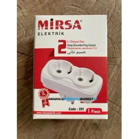 Resim Mirsa 2li Golyat Priz Fiş Topraklı Golyat Çoklayıcı Fiş Tse Li 