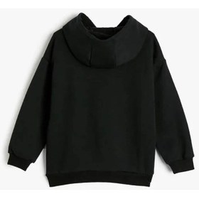 Resim Koton Kız Çocuk Sweatshirt Siyah 4wkg10327ak 24ky59000670 Y5901 Siyah 