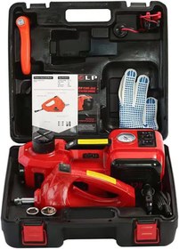 Resim ekinler el aletleri Elektrikli Araba Kriko Kiti 5 Ton 12V Hidrolik Kriko Seti, Darbe Anahtarı Ve Şişirme 