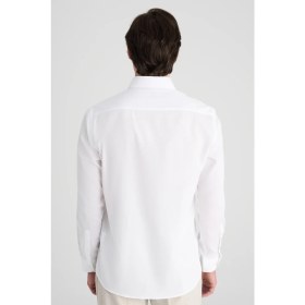Resim Twn Slim Fit Beyaz Armürlü Gömlek 