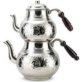 Resim Keski Işleme Battal Topak Bakır Çaydanlık Bakır 