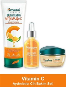 Resim Himalaya Vitamin C Aydınlatıcı Portakal Özlü Yüz Temizleyici 100 ML + Serum 30 ML + Vitamin C Serum Krem 50 ML 