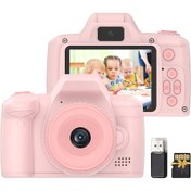Resim Dianziye Kız Çocukları İçin Pembe Dijital Kamera - 1080p Video & 48mp Fotoğraf Çekimi, 2.4" Ips Ekran, Oyun Ve Müzik Özellikleri, 32gb Hafıza Kartı + Okuyucu Dahil 