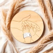 Resim Kazınmış Ahşap Doğum Bileklik Tutucu - Anneler Günü, Babalar Günü, Cadılar Bayramı, Noel, Doğum Günü Hediyeleri, Hamilelik, Lazer Kesim için Mükemmel Hatıra & Aile Anı Hediyesi 