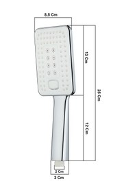 Resim T-may Çınar Lüks Mafsallı Duş Seti Üst Takımı Krom 