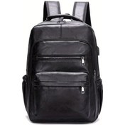 Resim Dashanshop Siyah Vintage Sırt Çantası Erkekler İçin Büyük Kapasiteli Seyahat Okul Çantası Siyah 