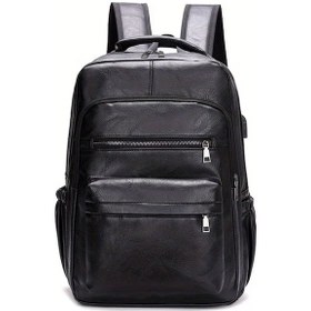 Resim Dashanshop Siyah Vintage Sırt Çantası Erkekler İçin Büyük Kapasiteli Seyahat Okul Çantası Siyah 