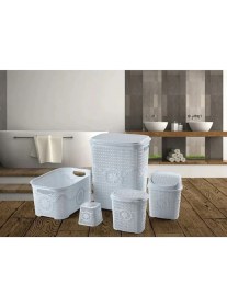 Resim Marsilyan Çeyiz Seti Rattan 5 Parça Örgülü Çeyiz Seti 