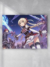 Resim Postermanya (pster689) Savaşan Anime Kızı Manga Anime Poster - Afiş - Dekoratif Duvar Posteri 90 x 130 