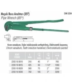 Resim Elta 1'' Elta Maşalı Boru Anahtarı 