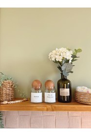 Resim BUCOLIC 2’li Ahşap Kapaklı Cam Pamukluk Seti / Pamuk-kulak Pamuğu 