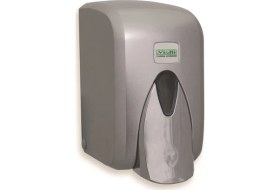 Resim Vialli S5C Krom Görünümlü Hazneli Sıvı Sabun Dispenseri Aparatı - Duvara Monte - 500 Ml. 