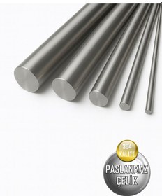 Resim Paslanmaz Çubuk Ø 3mm - 4 Adet 1 Metre - Krom Mil - 304 Kalite Nikel Krom İnox 