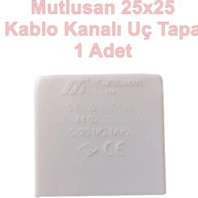 Resim Mutlusan 25X25 Kablo Kanalı Uç Tapa Sonlandırma Kapağı Plastik Beyaz 