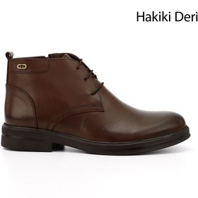 Resim Gönderi(r) Erkek Kahverengi Fermuarlı Hakiki Deri Klasik Bot 