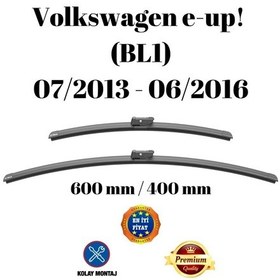 Resim Volkswagen Vw E-up Bl1 2013 2014 2015 2016 Uyumlu Ön Cam Silecek Süpürgesi Takımı 600/400mm Silbak 